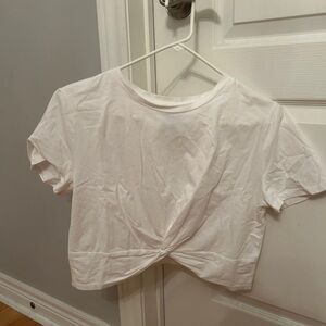 White crop top